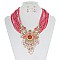 STYLISH FACETED GEM ACCENT BEADED FASHION NECKLACE SLN0489