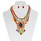 STYLISH MULTI LAYER BEADED FASHION NECKLACE SET SLN0490