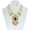 STYLISH MULTI LAYER BEADED FASHION NECKLACE SET SLN0490