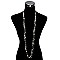 FASHIONABLE LONG NATURAL STONE BEADED NECKLACE SLN0537