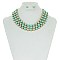 CLASSY 3 LINE ACRYLIC BEAD NECKLACE SET SLN0700