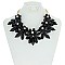 ELEGANT NECKLACE SET STATEMENT CRYSTAL FLOWERS SLN0740