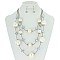 STYLISH 3LAYER PEARL  BEAD NK SET SLN0815