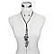 STYLISH 2-STONE PENDANT LENGTHY NK SET SLN0816