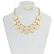 STYLISH RND BRUSHED METAL NK SET SLN0825