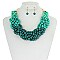 TRENDY Wood Beaded braided Necklace Set SLN0833