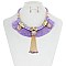 STYLISH TASSELLED FRINGE FASHION NECKLACE SET SLN0865
