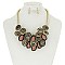 Fashionable Necklace Set w/ Swirl Bib SLN1007