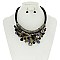Trendy Beaded Bib Necklace Set SLN1143