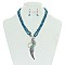 TRENDY WING GLASS BEADED NECKLACE SET SLN1242