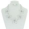 BIG METAL FLOWERS NECKLACE SET MEZN1251