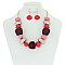 LARGE BEADS STATEMENT NECKLACE SET MEZN1266