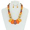 Trendy Wood Beaded Ethnic Necklace Set SLN1314