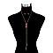 TRENDY 3 STONE Y DROP NECKLACE SET SLN1315