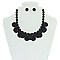 Trendy Beade Necklace Set W/ Metal Disks SLN1316