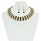 Fashionable Glass Bead And Metal Necklace Set SLN1318