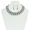 TRENDY GLASS BEAD AND METAL NECKLACE SET SLN1318