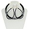 String Wrapped Loop Necklace With Earrings MEZN1353