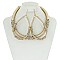 String Wrapped Loop Necklace With Earrings MEZN1353