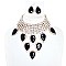 DAZZELING ADJUSTABLE CHOKER BIB NECKLACE EARRING SET