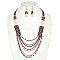 BEADED MULTI ROW NECKLACE