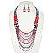 BEADED MULTI ROW NECKLACE