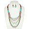 BEADED MULTI ROW NECKLACE