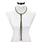 Trendy Long Wraped Necklace W/extra Long Tassels SLN1524