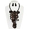 Fashion Velvet Statement Necklace With Stones SET MEZN1527