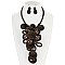 Trendy Velvet Necklace Set W/stones SLN1527