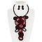 Fashion Velvet Statement Necklace With Stones SET MEZN1527