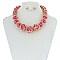Trendy Wire Wraped Pearl Necklace Set SLN1532