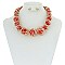 Trendy Wire Wraped Pearl Necklace Set SLN1532