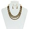 Trendy 3 Line Glass Bead Nk Set SLN1578