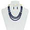 Trendy 3 Line Glass Bead Nk Set SLN1578