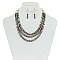 Trendy 3 Line Glass Bead Nk Set SLN1578