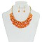 TRENDY GLASS BEAD STATEMENT NK SET SLN1583