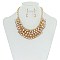 Trendy Glass Bead Statement Nk Set SLN1583