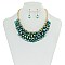 TRENDY GLASS BEAD STATEMENT NK SET SLN1583