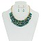 Trendy Glass Bead Statement Nk Set SLN1583