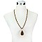 Fashionable Beaded Necklace W/ Teardrop Pendant SLN1602