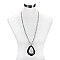 Trendy Long Beaded Nk W/ Teardrop Pendant SLN1602