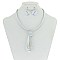 Trendy Braided Nk Set W/lrg Stone Drop SLN1667