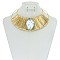 Trendy Wire Wraped Necklace Set W/ Stone SLN1687