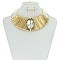 Trendy Wire Wraped Necklace Set W/ Stone SLN1687