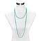 TRENDY 60IN 8MM GLASS BEAD KNOT NECKLACE SLN1709