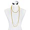 TRENDY 60IN 8MM GLASS BEAD KNOT NECKLACE SLN1709