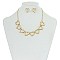 Trendy Metal Heart Necklace Set SLN1741