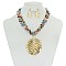 TRENDY BANANA LEAF PENDANT NECKLACE SET SLN1765