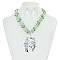 TRENDY BANANA LEAF PENDANT NECKLACE SET SLN1765